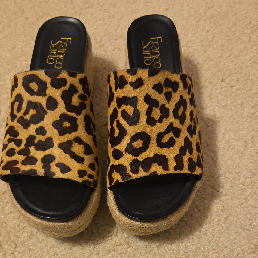 Franco Sarto Animal Print Women's Slides
